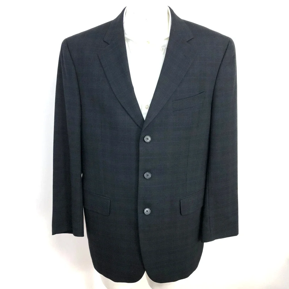 Jack Victor Montreal MINT 42R 100% Wool Three Button Suit Sport Coat Jacket